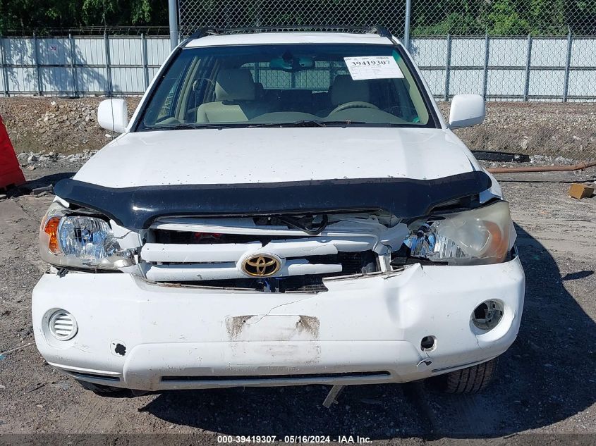 2005 Toyota Highlander Limited VIN: JTEEP21A350091854 Lot: 39419307