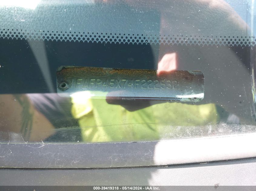 2004 Ford Mustang Gt VIN: 1FAFP45X74F222532 Lot: 39419318