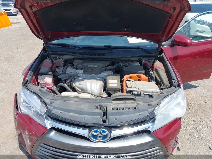 2016 Toyota Camry Hybrid Xle VIN: 4T1BD1FK6GU179378 Lot: 39419358