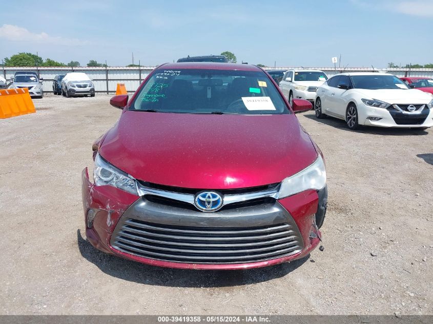 2016 Toyota Camry Hybrid Xle VIN: 4T1BD1FK6GU179378 Lot: 39419358