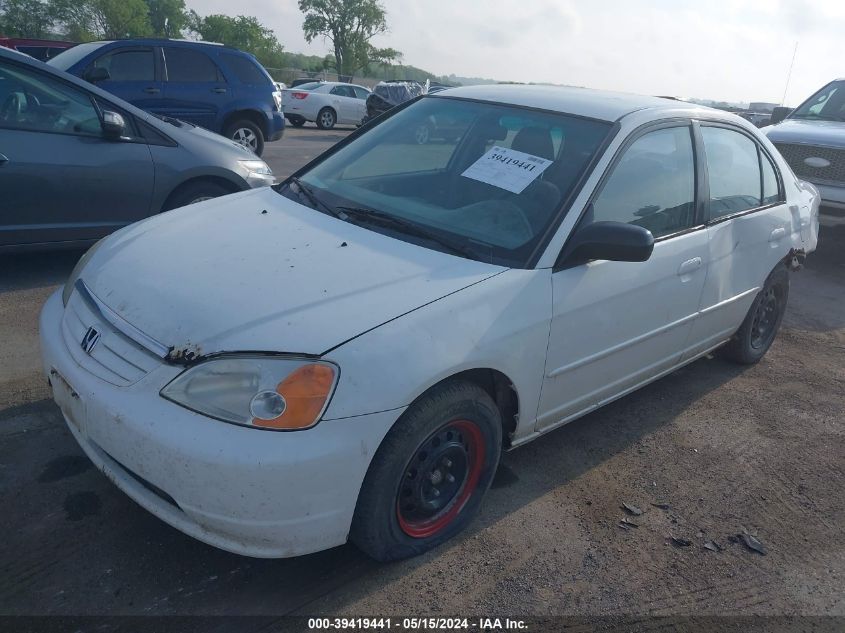 2003 Honda Civic Lx VIN: JHMES16523S000341 Lot: 39419441