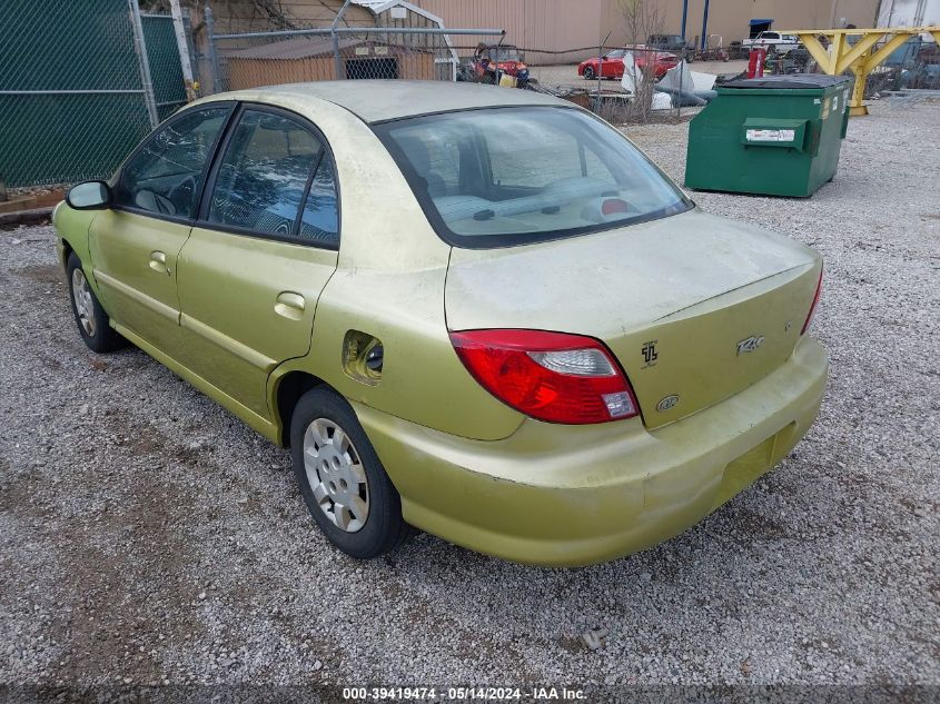 2001 Kia Rio VIN: KNADC123216028688 Lot: 39419474