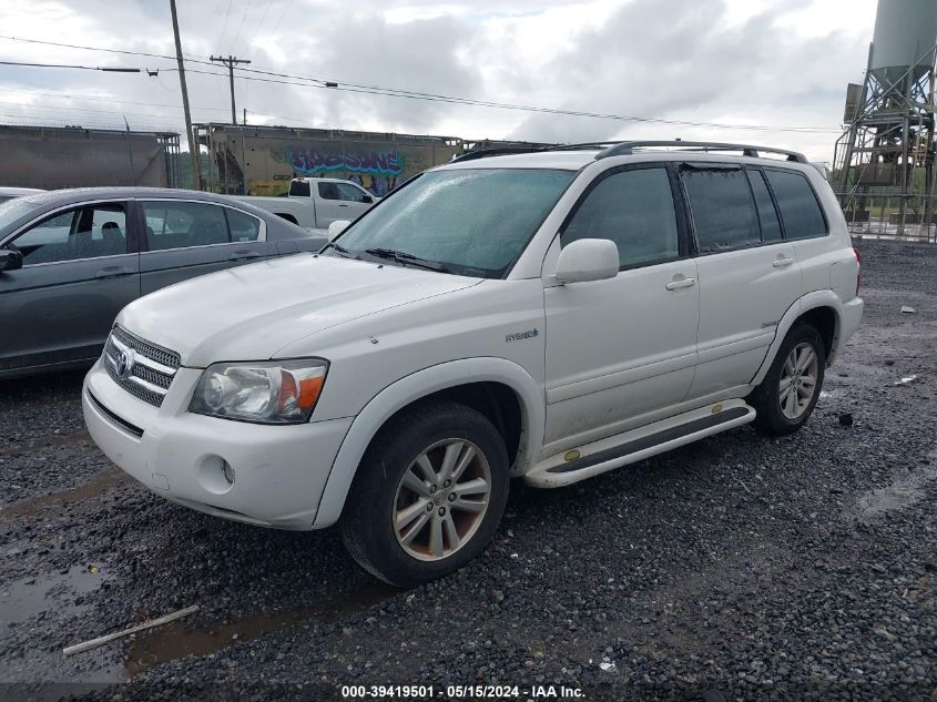 2006 Toyota Highlander Hybrid Limited V6 VIN: JTEEW21A960017679 Lot: 39419501