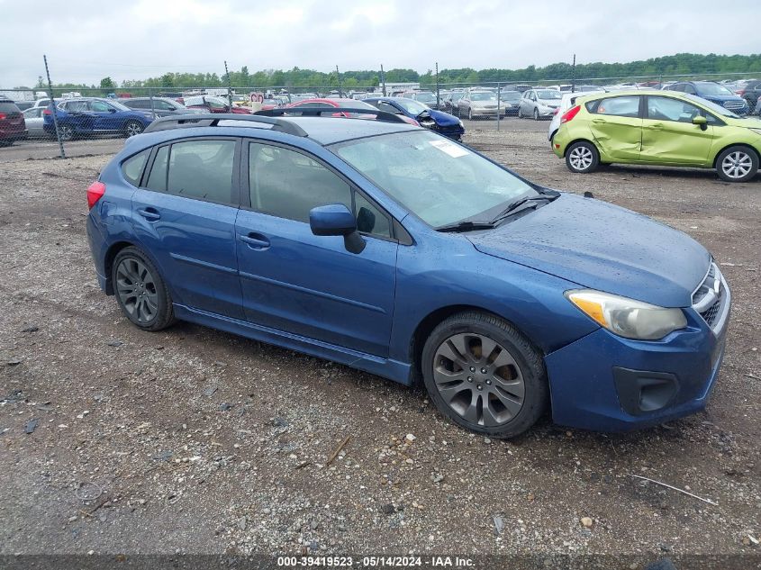 2012 Subaru Impreza 2.0I Sport Premium VIN: JF1GPAL6XCH246498 Lot: 39419523