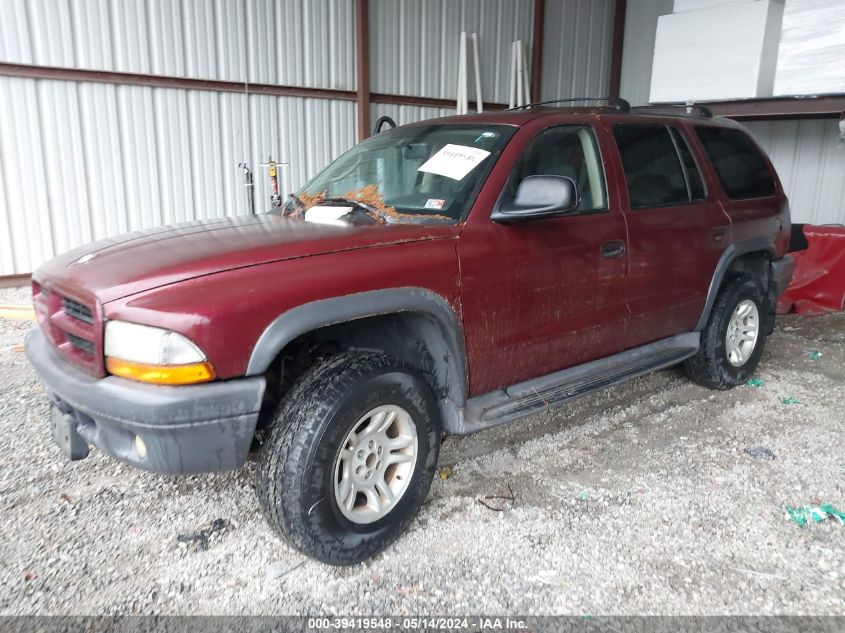 2003 Dodge Durango Sport/Sxt VIN: 1D4HS38N83F522202 Lot: 39419548