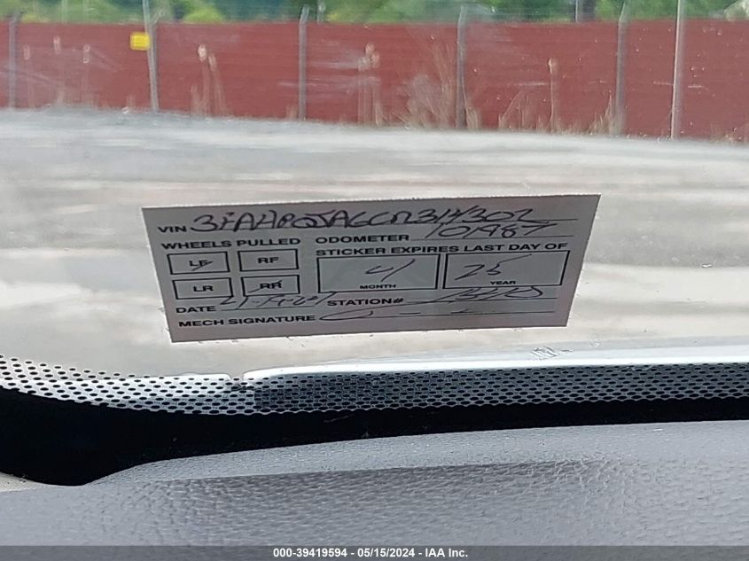 2012 Ford Fusion Sel VIN: 3FAHP0JA6CR314302 Lot: 39419594