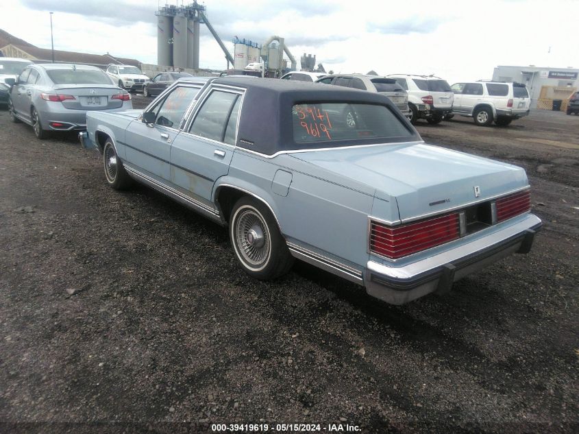 1987 Mercury Grand Marquis Ls VIN: 2MEBM75FXHX680004 Lot: 39419619