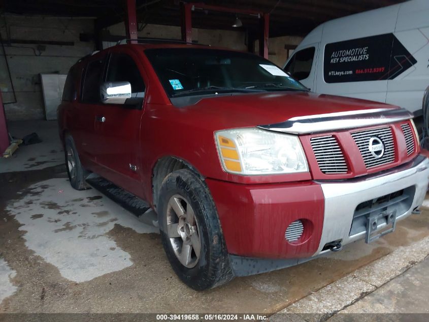 2006 Nissan Armada Se VIN: 5N1AA08B46N704698 Lot: 39419658