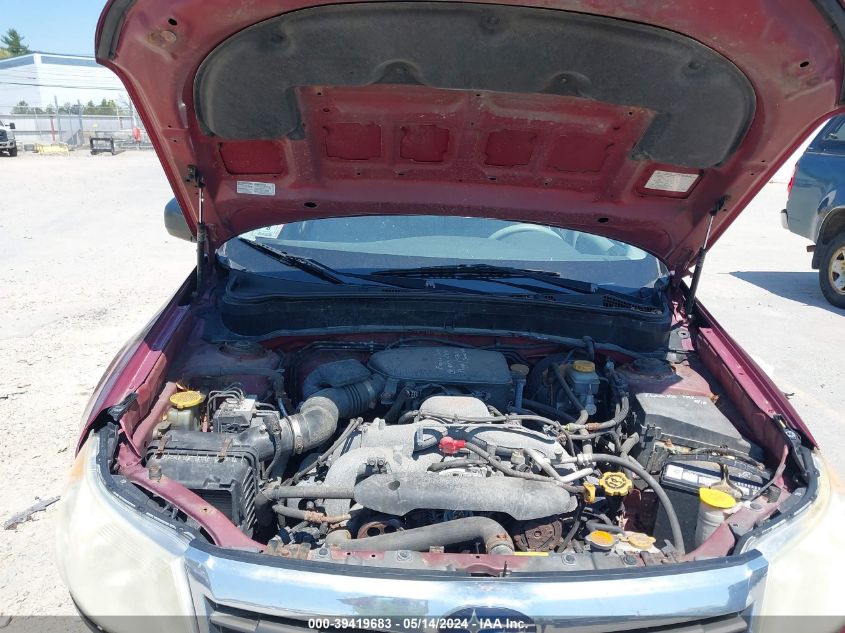 2010 Subaru Forester 2.5X VIN: JF2SH6BC6AG765106 Lot: 39419683