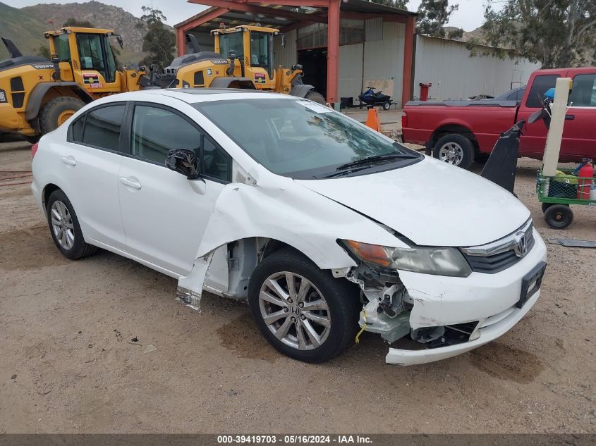 2012 Honda Civic Ex-L VIN: 19XFB2F99CE327367 Lot: 39419703