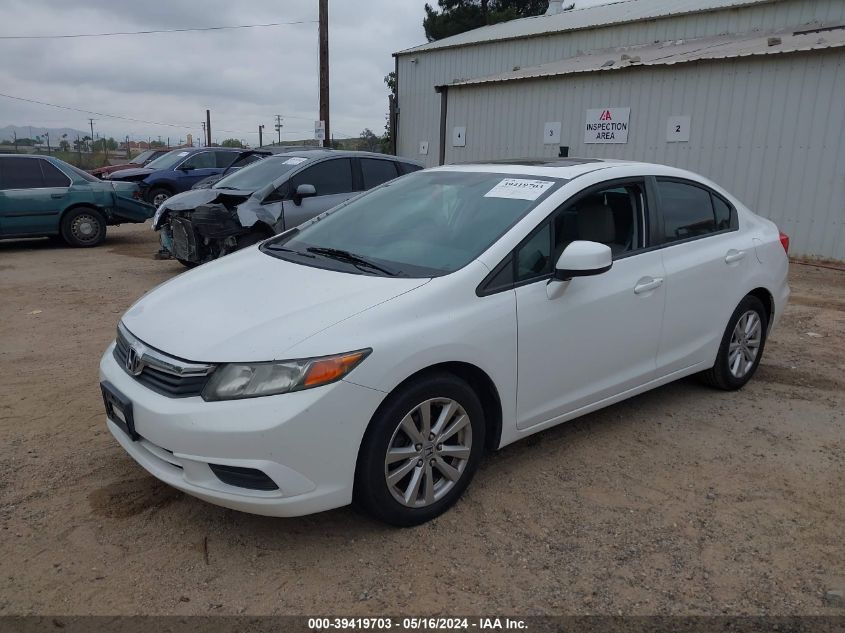 2012 Honda Civic Ex-L VIN: 19XFB2F99CE327367 Lot: 39419703