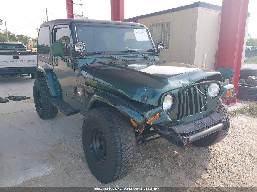 2001 Jeep Wrangler / Tj Sahara VIN: 1J4FA59S21P34842 Lot: 39419767