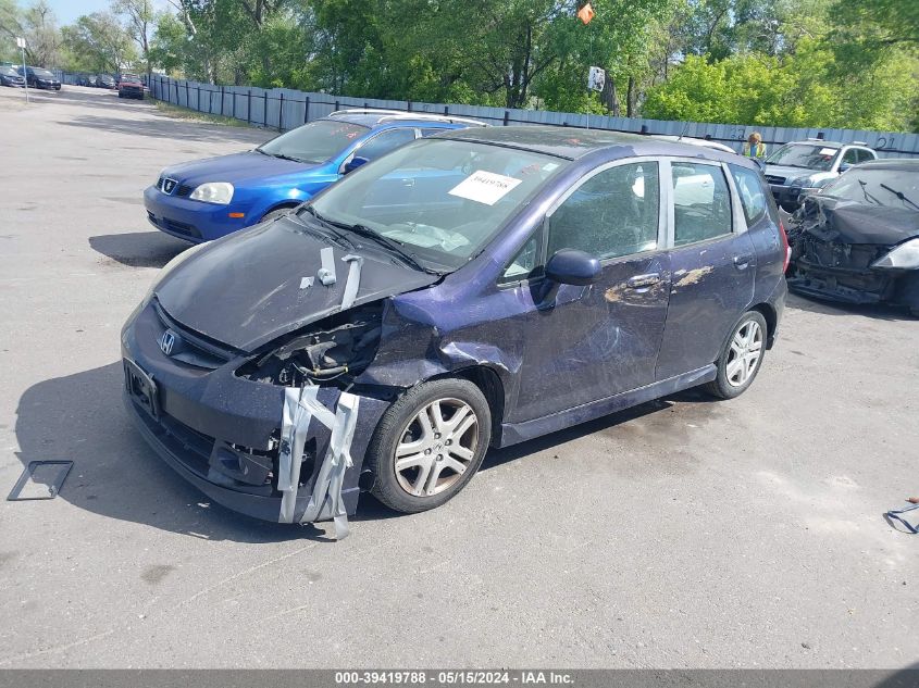 2008 Honda Fit Sport VIN: JHMGD38618S038333 Lot: 39419788