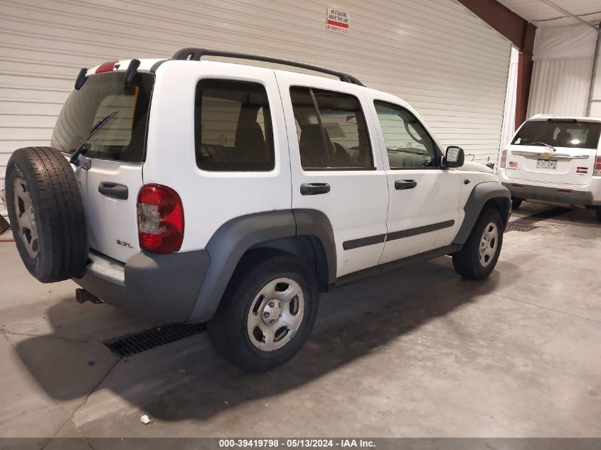 2006 Jeep Liberty Sport VIN: 1J4GL48K36W257222 Lot: 39419798