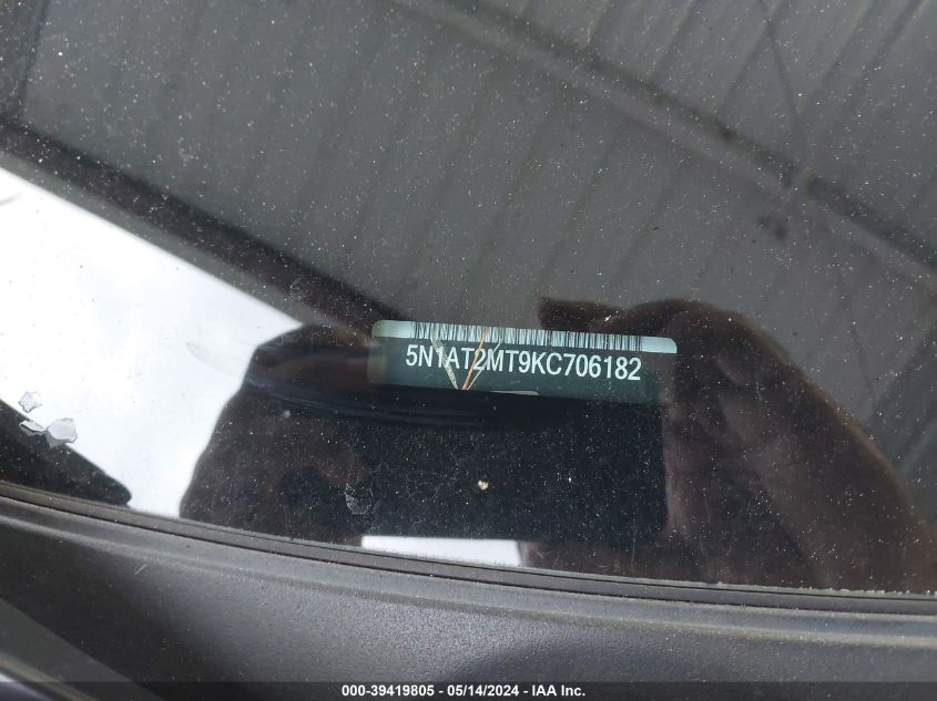 2019 Nissan Rogue S/Sl/Sv VIN: 5N1AT2MT9KC706182 Lot: 39419805