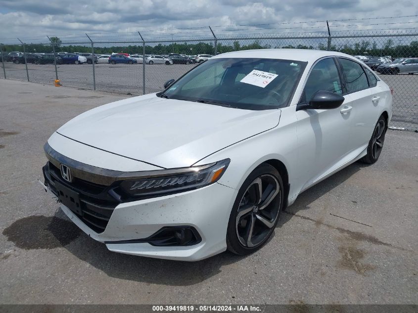 2022 Honda Accord Sport VIN: 1HGCV1F3XNA084806 Lot: 39419819