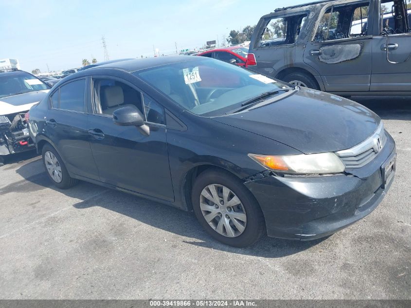 2012 Honda Civic Lx VIN: 19XFB2F53CE366906 Lot: 39419866