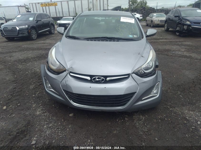 2016 Hyundai Elantra Se VIN: 5NPDH4AE6GH697599 Lot: 39419939