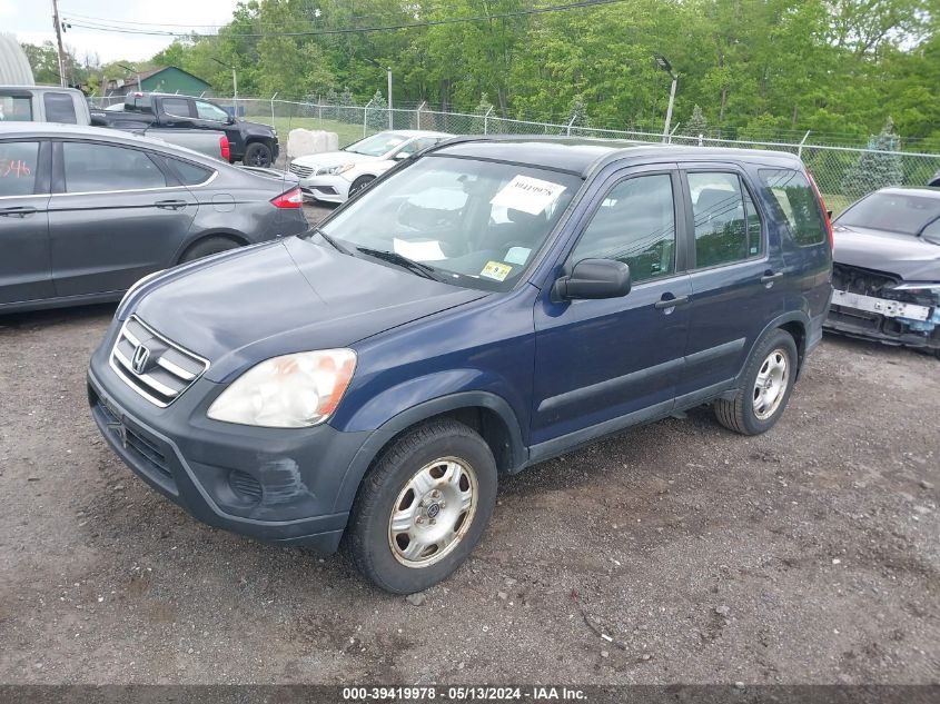 2006 Honda Cr-V Lx VIN: SHSRD78596U445425 Lot: 39419978