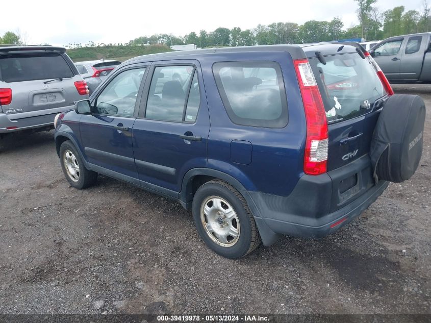 2006 Honda Cr-V Lx VIN: SHSRD78596U445425 Lot: 39419978