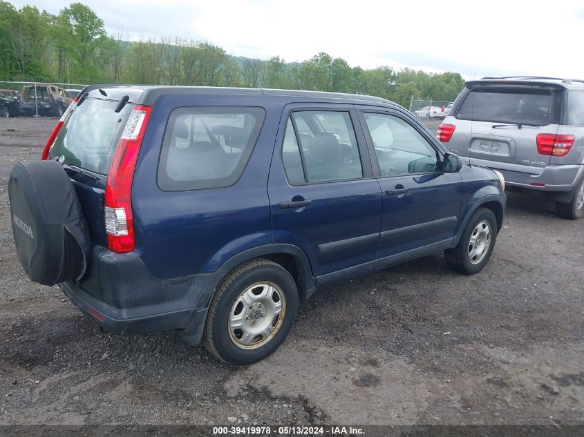 2006 Honda Cr-V Lx VIN: SHSRD78596U445425 Lot: 39419978