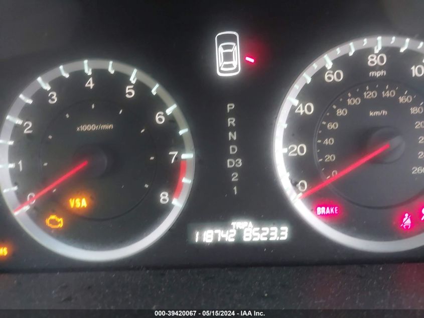 2010 Honda Accord 2.4 Ex VIN: 1HGCP2F7XAA054945 Lot: 39420067