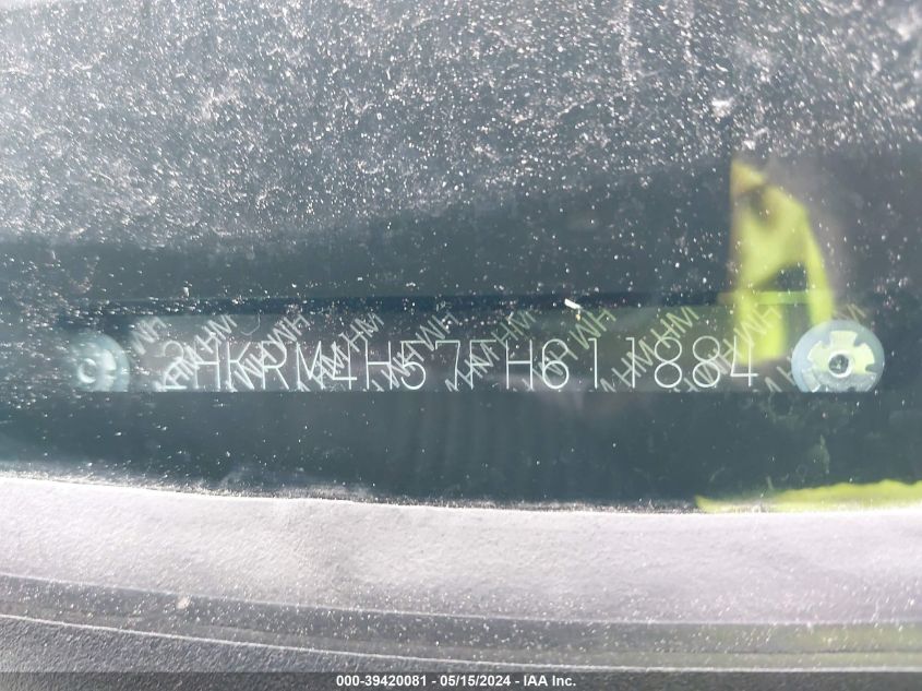 2015 Honda Cr-V Ex VIN: 2HKRM4H57FH611884 Lot: 39420081