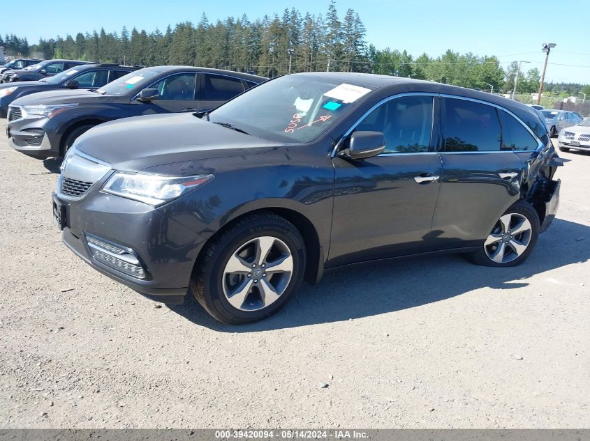 2016 Acura Mdx VIN: 5FRYD4H26GB055308 Lot: 39420094