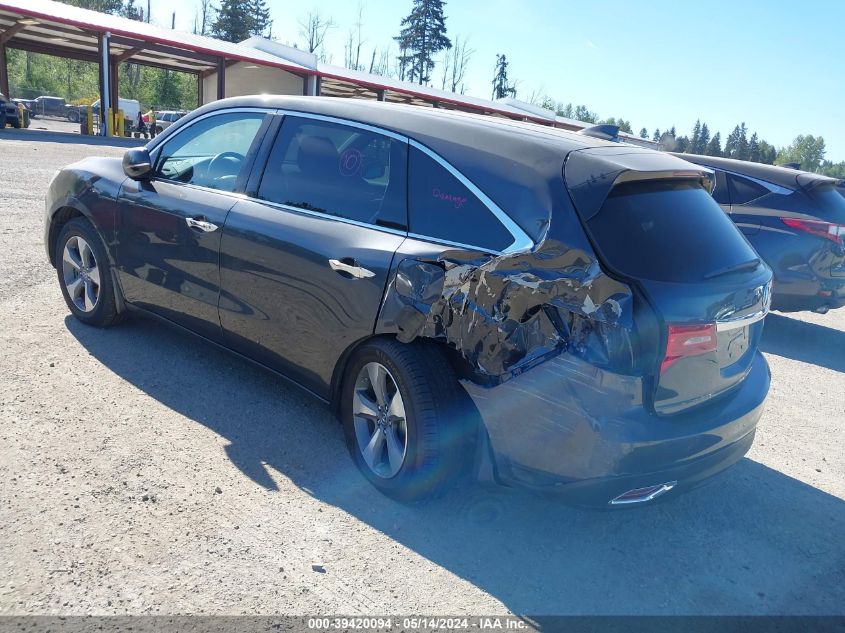 2016 Acura Mdx VIN: 5FRYD4H26GB055308 Lot: 39420094