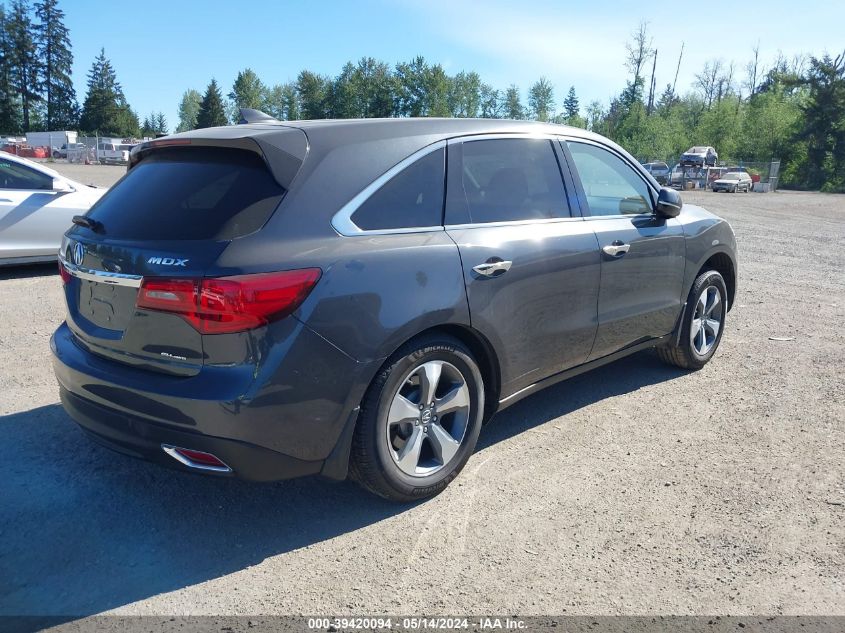 2016 Acura Mdx VIN: 5FRYD4H26GB055308 Lot: 39420094