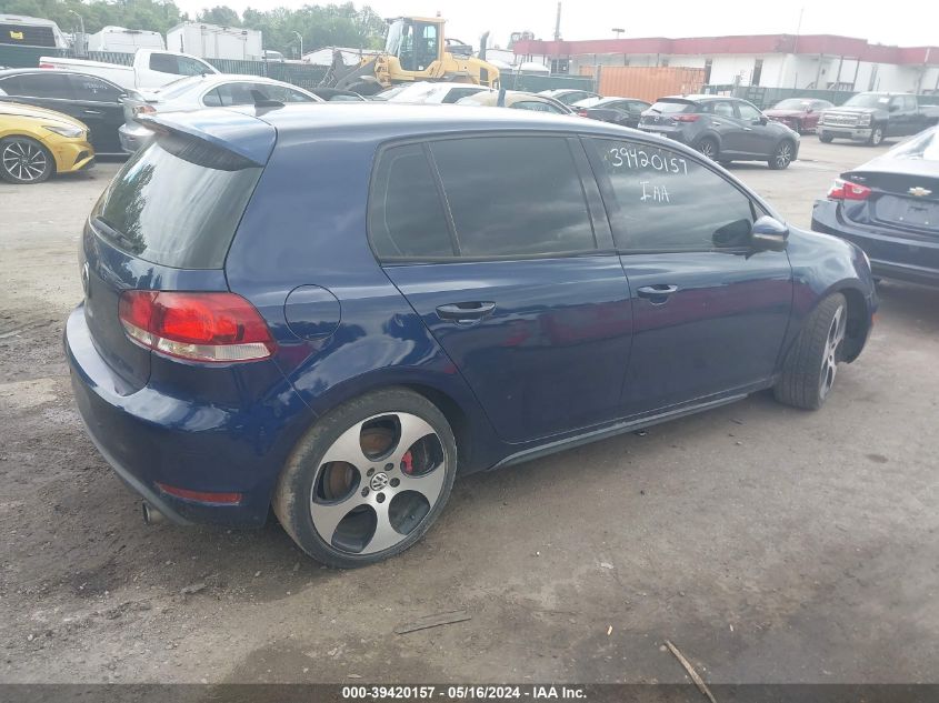 2011 Volkswagen Gti 4-Door VIN: WVWHD7AJ7BW288445 Lot: 39420157