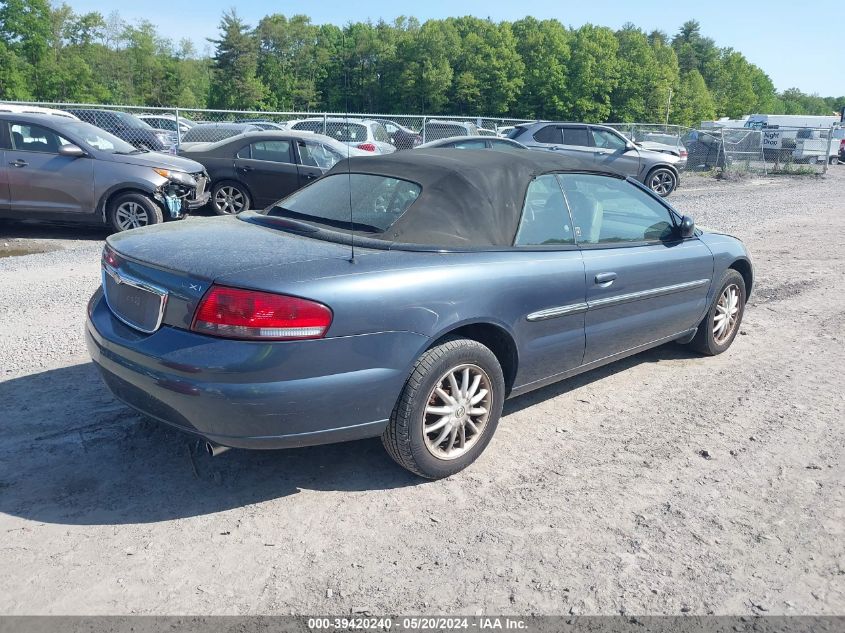 2002 Chrysler Sebring Lxi VIN: 1C3EL55R92N233256 Lot: 39420240