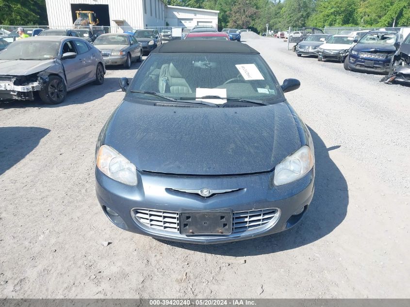 2002 Chrysler Sebring Lxi VIN: 1C3EL55R92N233256 Lot: 39420240