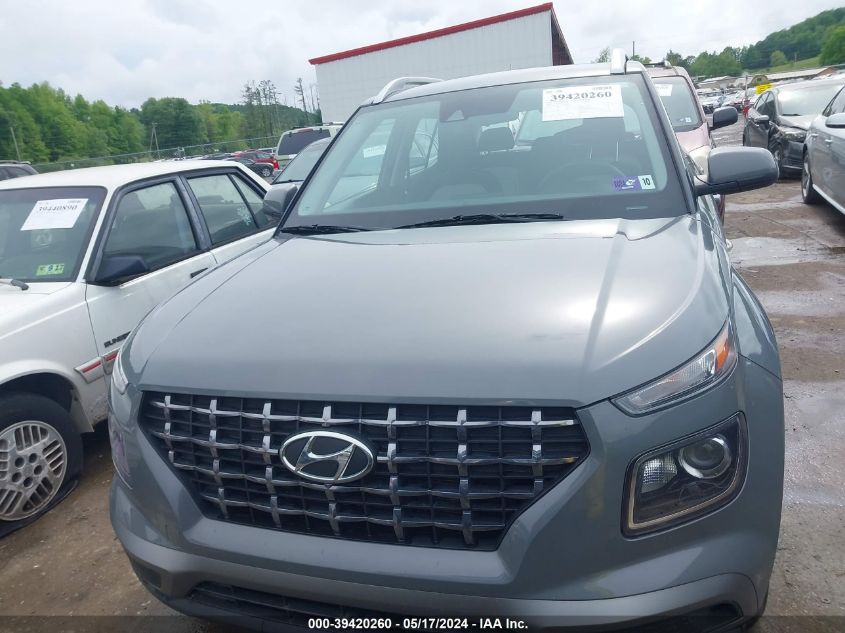 2022 Hyundai Venue Sel VIN: KMHRC8A34NU209291 Lot: 39420260