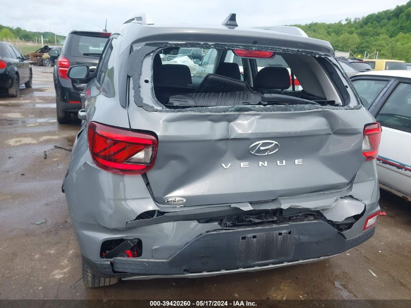 2022 Hyundai Venue Sel VIN: KMHRC8A34NU209291 Lot: 39420260