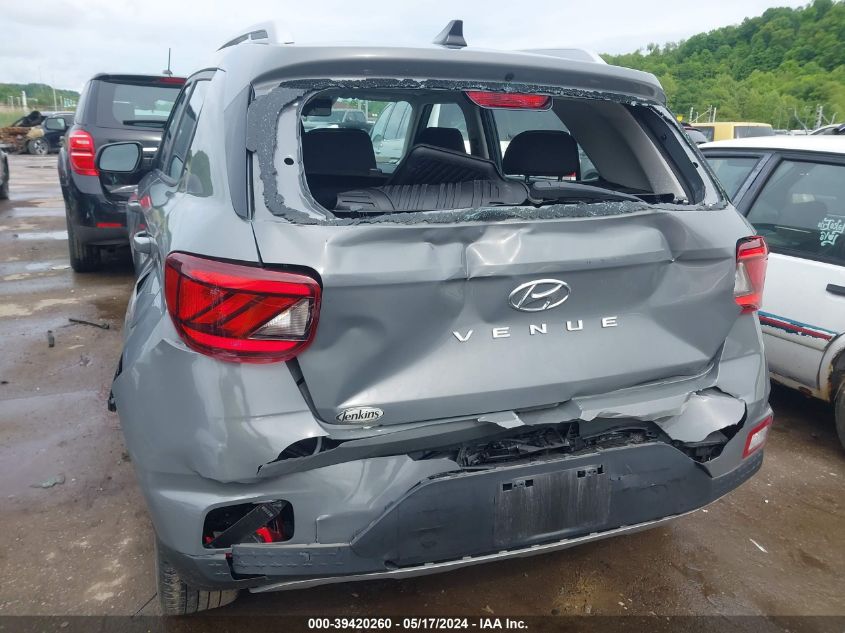 2022 Hyundai Venue Sel VIN: KMHRC8A34NU209291 Lot: 39420260