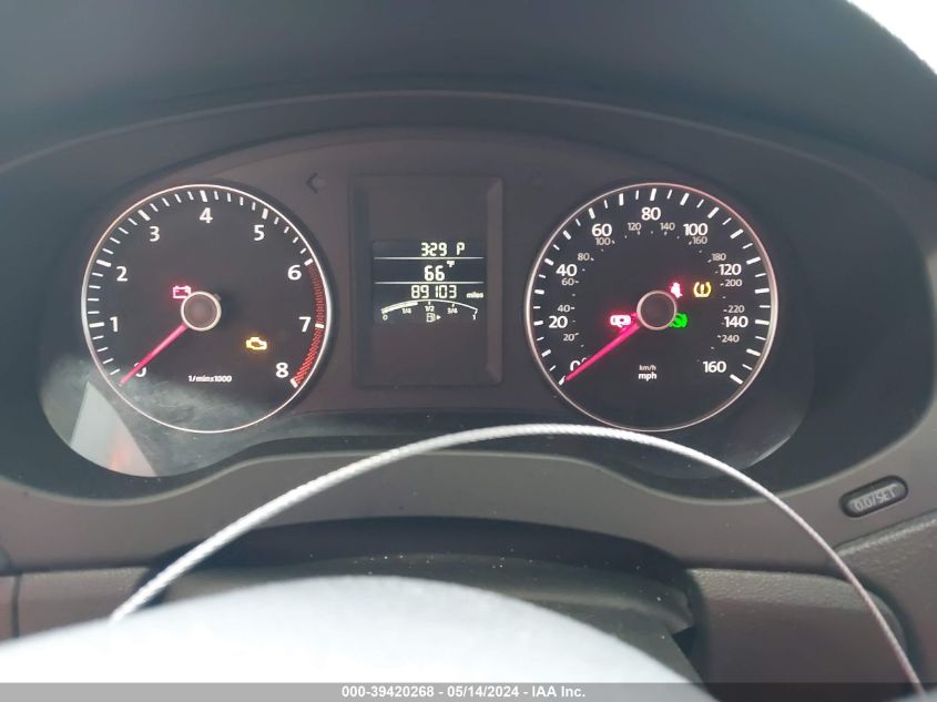 2012 Volkswagen Jetta 2.5L Se VIN: 3VWDX7AJ0CM114267 Lot: 39420268