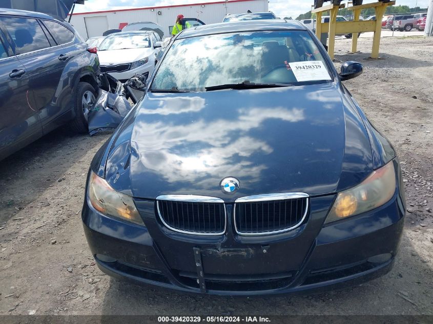 2007 BMW 328I VIN: WBAVA33587KX83480 Lot: 39420329