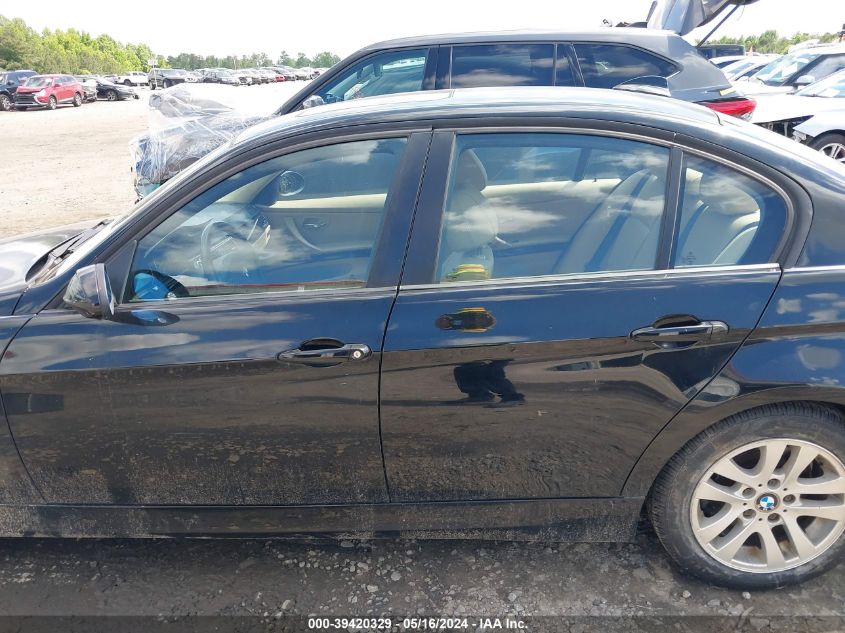 2007 BMW 328I VIN: WBAVA33587KX83480 Lot: 39420329