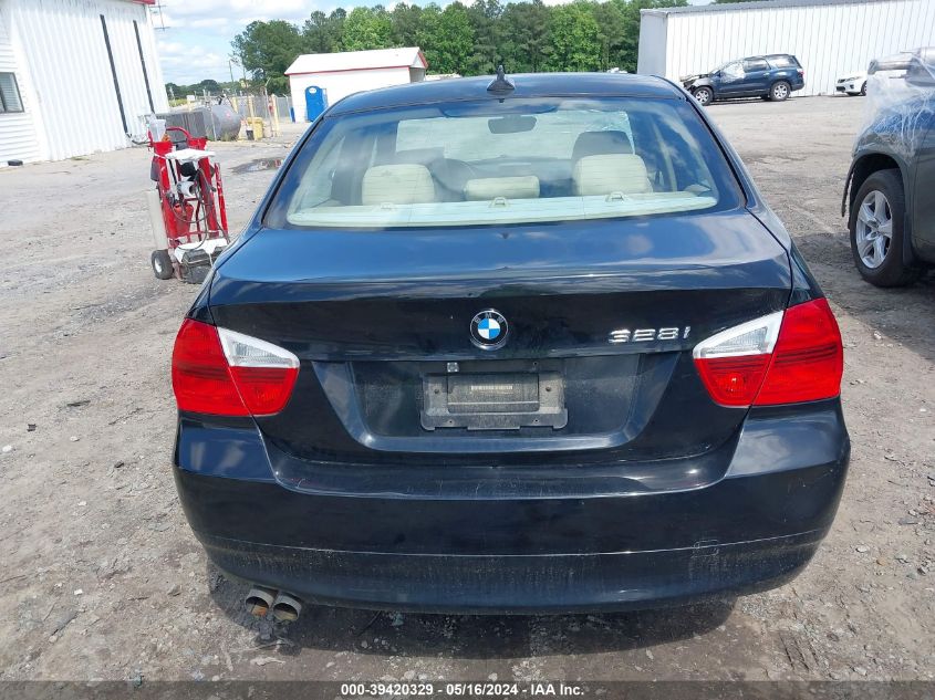 2007 BMW 328I VIN: WBAVA33587KX83480 Lot: 39420329