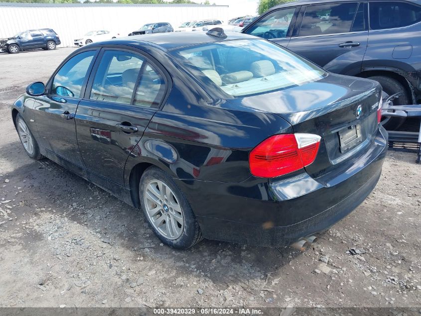 2007 BMW 328I VIN: WBAVA33587KX83480 Lot: 39420329