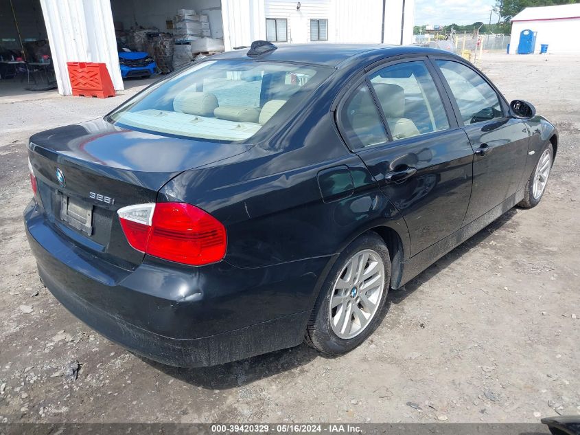 2007 BMW 328I VIN: WBAVA33587KX83480 Lot: 39420329