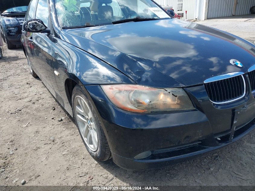 2007 BMW 328I VIN: WBAVA33587KX83480 Lot: 39420329