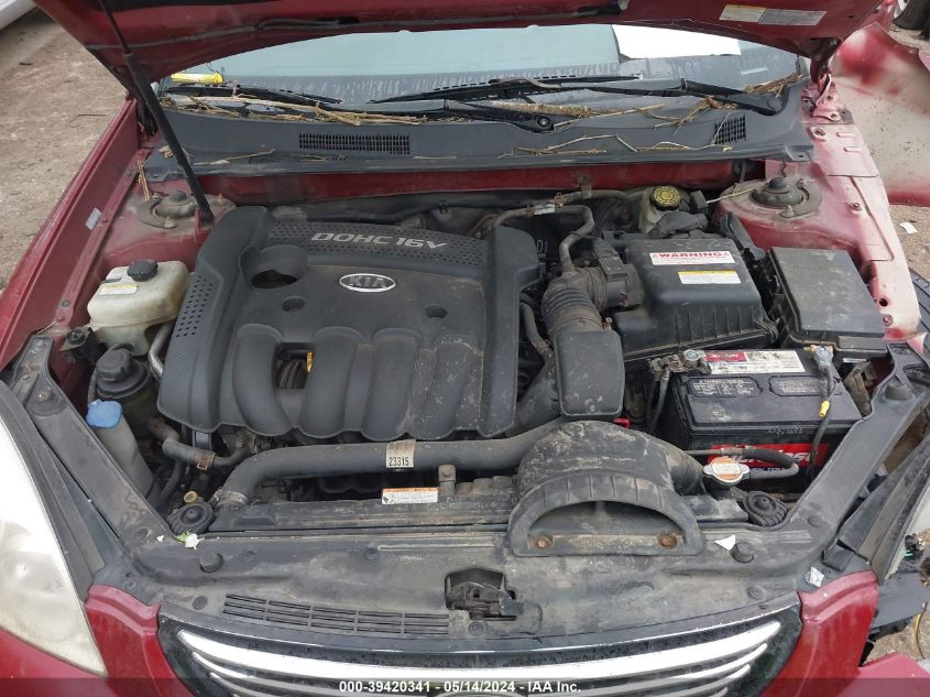 2007 Kia Optima Lx VIN: KNAGE123375158808 Lot: 39420341