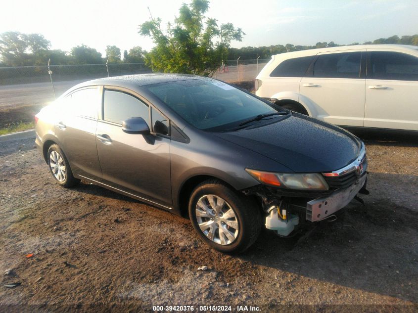 2012 Honda Civic Lx VIN: 2HGFB2F50CH598630 Lot: 39420376