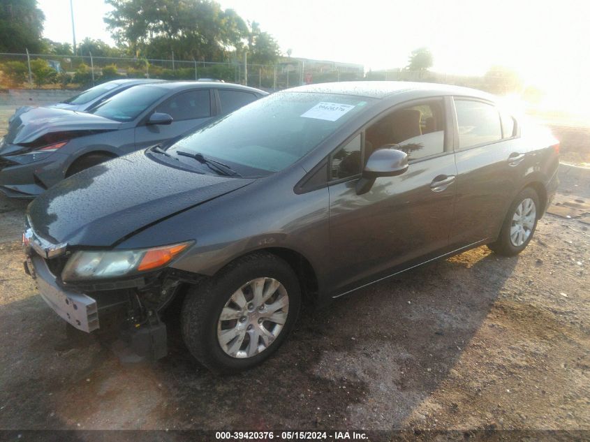 2012 Honda Civic Lx VIN: 2HGFB2F50CH598630 Lot: 39420376