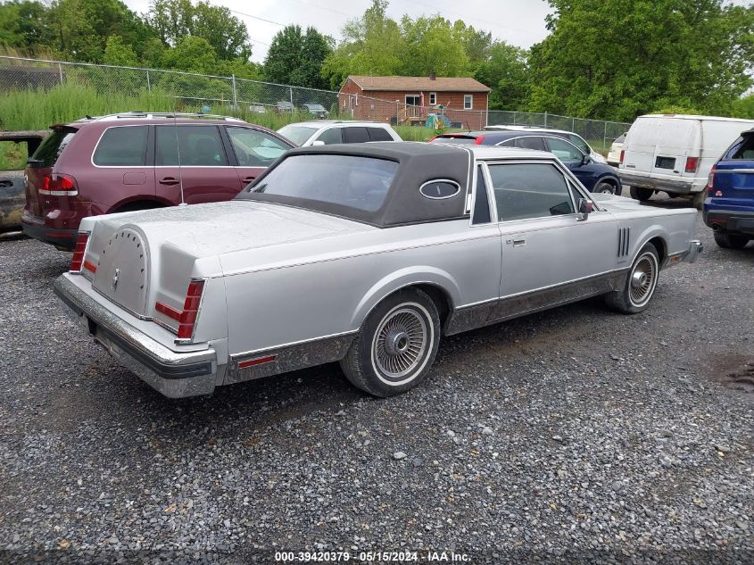 1983 Lincoln Mark Vi VIN: 1MRBP98F1DY655385 Lot: 39420379