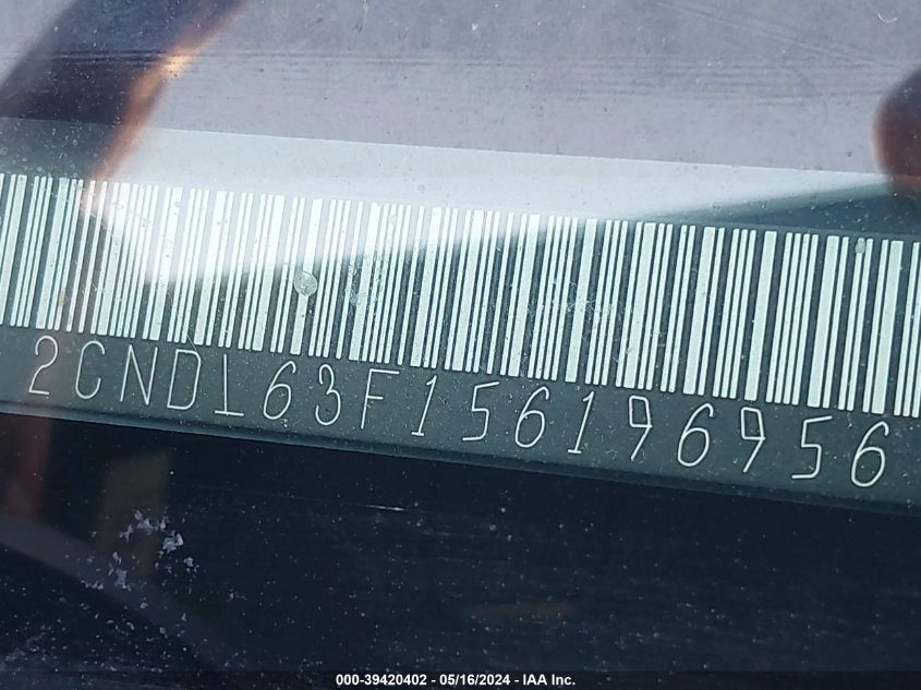 2005 Chevrolet Equinox Lt VIN: 2CNDL63F156196956 Lot: 39420402