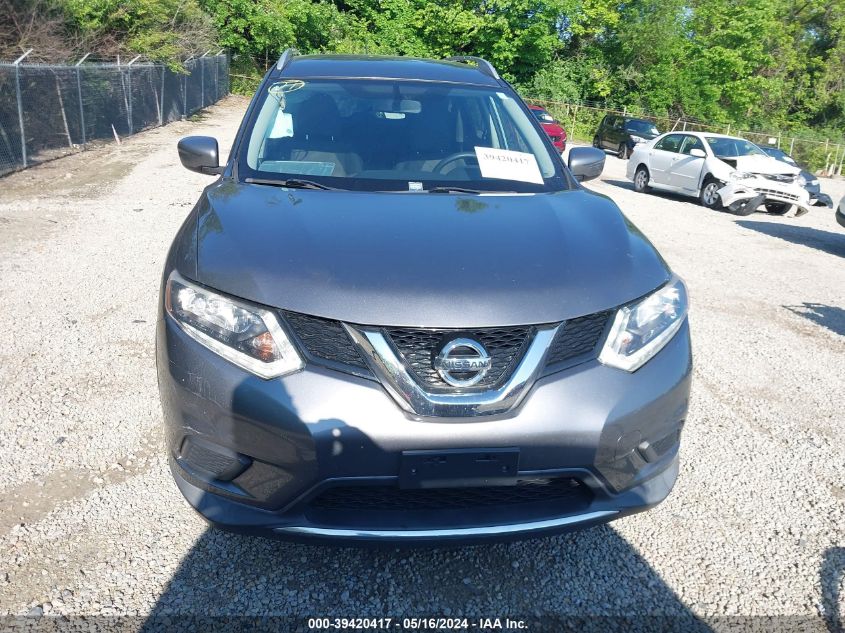 2016 Nissan Rogue Sv VIN: KNMAT2MV4GP677356 Lot: 39420417