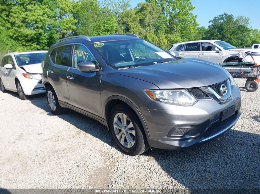 2016 Nissan Rogue Sv VIN: KNMAT2MV4GP677356 Lot: 39420417